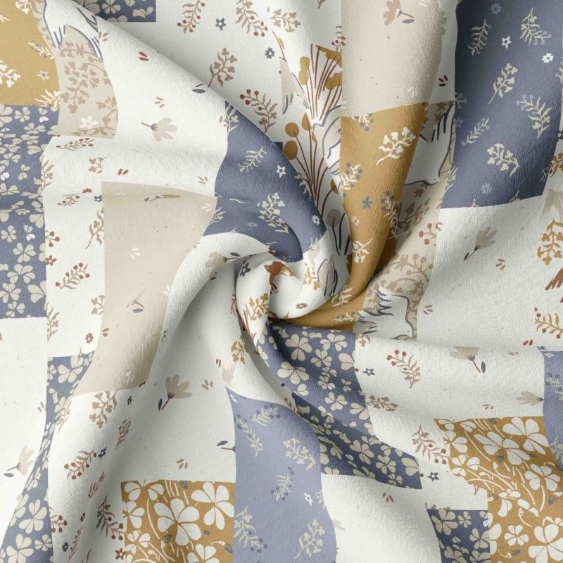 Printed Cotton ODISHA Off-White / Blue Multicolored